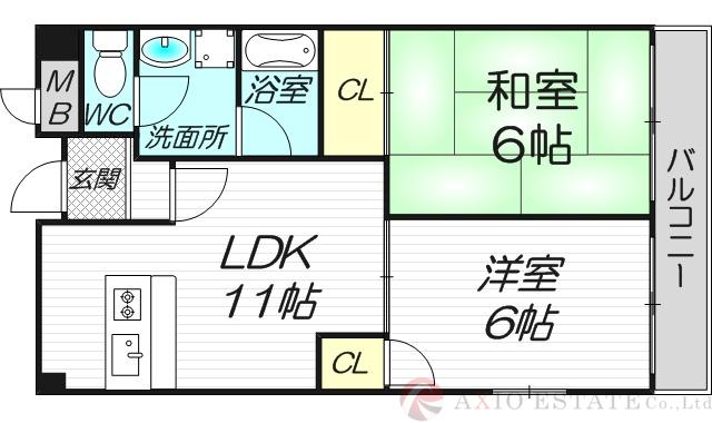 グロリアス北大阪の間取り