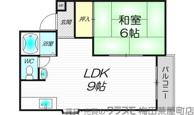 豊里の完工年月(1988年9月)築の賃貸マンションの間取り