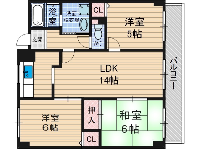 レシェンテ耳原の間取り