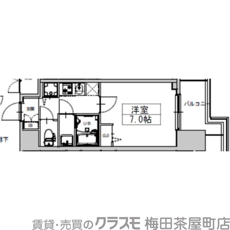 天満橋の完工年月(2021年9月)築の賃貸マンションの間取り