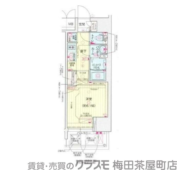 プレサンス天満橋ヴェルエラの間取り
