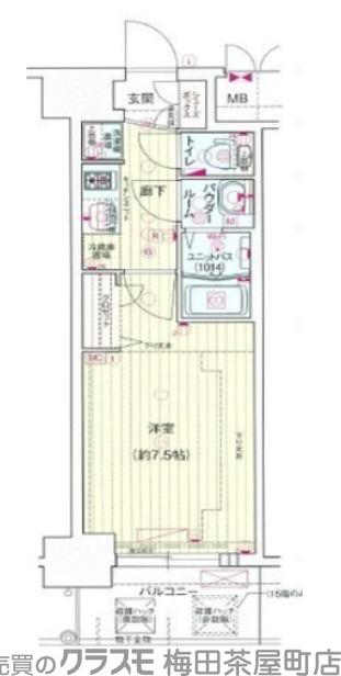 プレサンス堺筋本町センティスの間取り