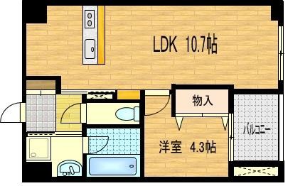 壬生相合町の完工年月(2008年3月)築の賃貸マンションの間取り