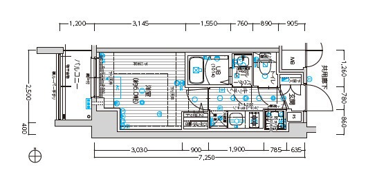 西院矢掛町の完工年月(2026年2月)築の賃貸マンションの間取り