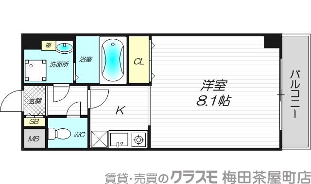 東淡路の完工年月(1998年2月)築の賃貸マンションの間取り