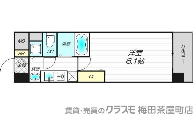 プレサンス天満橋アンジェの間取り
