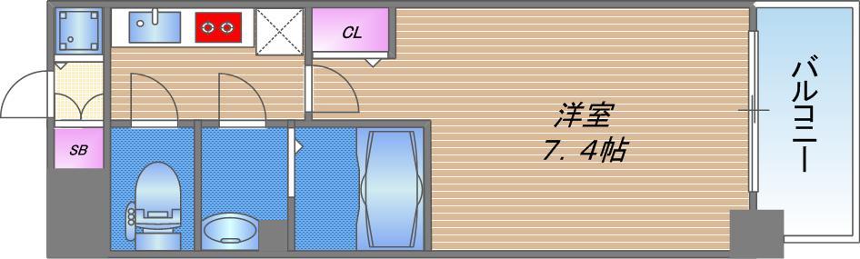 セオリー大阪城サウスゲートの間取り