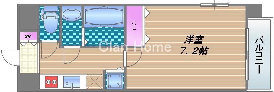 S-RESIDENCE緑橋駅前の間取り