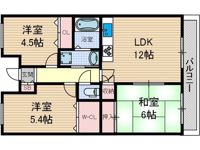 グリーンヒルパート3の間取り