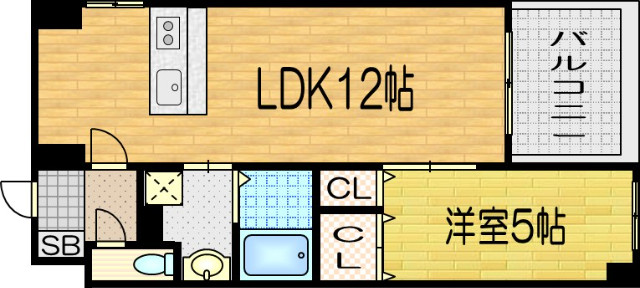 西ノ京樋ノ口町の完工年月(2021年3月)築の賃貸マンションの間取り