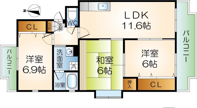 シャロームDの間取り