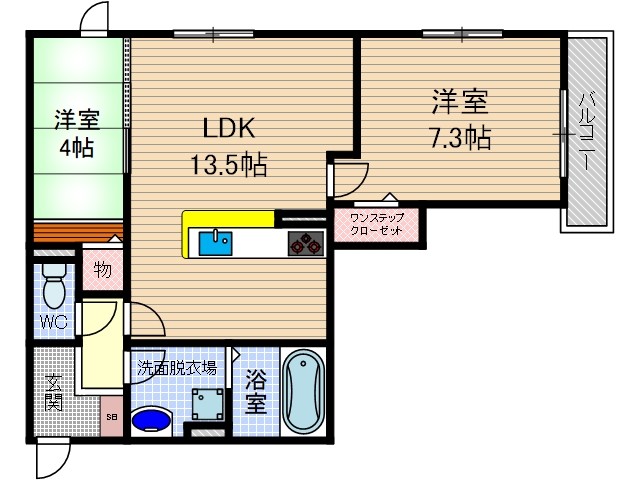 Casa filante VolⅡの間取り