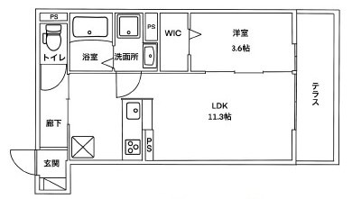 西院清水町の完工年月(2022年12月)築の賃貸アパートの間取り
