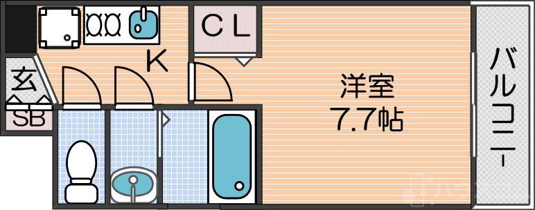 グランパシフィック岸里東の間取り