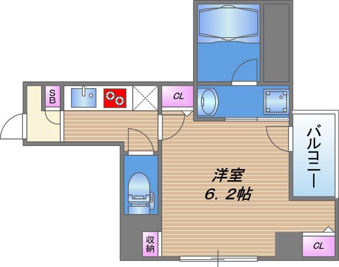 ソルーナ玉造の間取り
