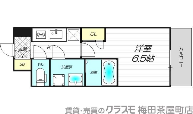 レジュールアッシュ三国本町の間取り