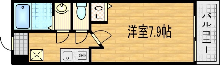 五坊大宮町の完工年月(2013年3月)築の賃貸マンションの間取り