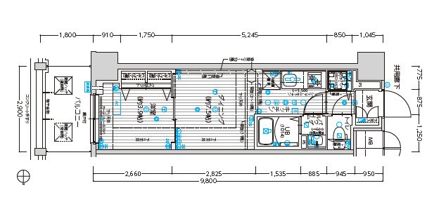 西院矢掛町の完工年月(2026年2月)築の賃貸マンションの間取り