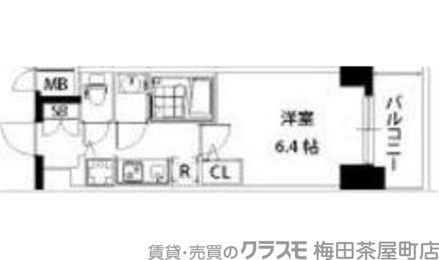 S-RESIDENCE江坂の間取り