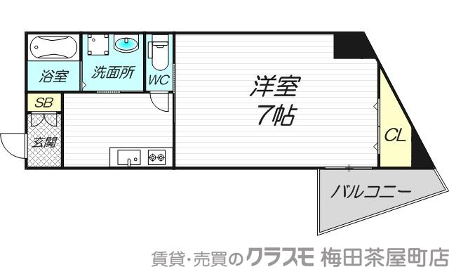 アウラ新大阪の間取り