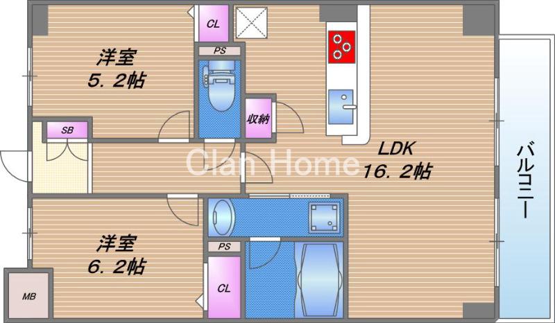 サン シエロ東今里の間取り
