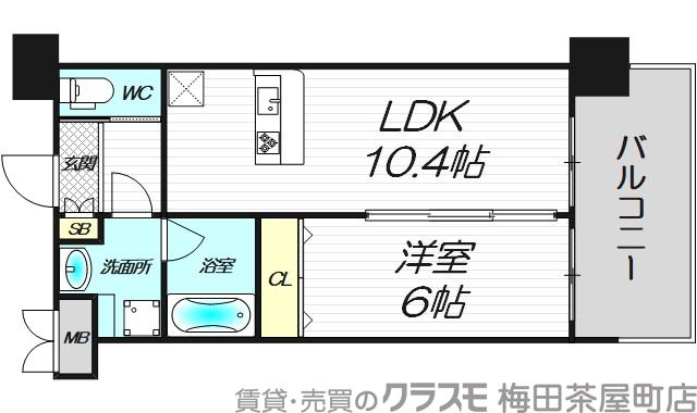 鷺洲の完工年月(2020年12月)築の賃貸マンションの間取り