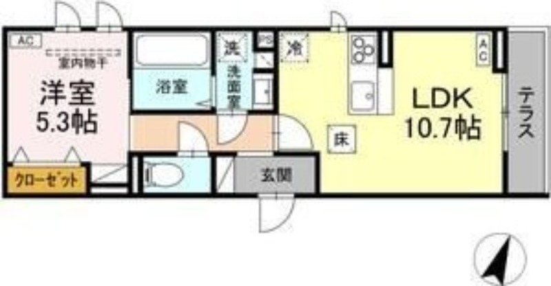 セレスティア大和町の間取り