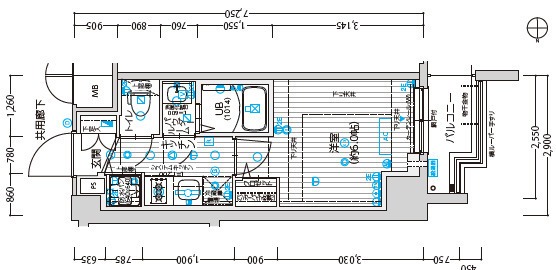 西院矢掛町の完工年月(2026年2月)築の賃貸マンションの間取り