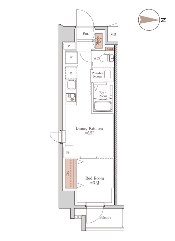 壬生坊城町の完工年月(2026年3月)築の賃貸マンションの間取り