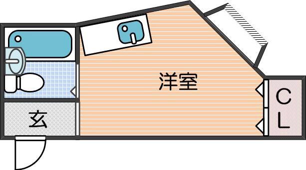 シャンブル玉出の間取り