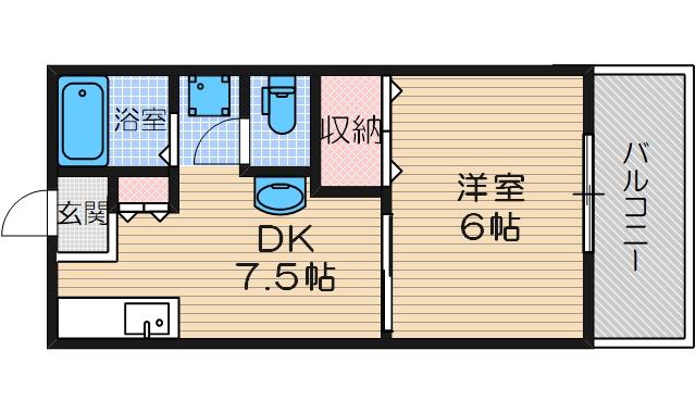 ミルテ宮ハイツTAKEHASHIの間取り