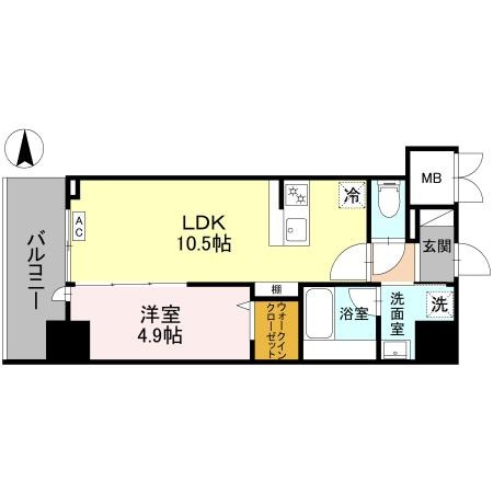 中津町の完工年月(2025年3月)築の賃貸マンションの間取り