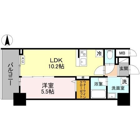 中津町の完工年月(2025年3月)築の賃貸マンションの間取り