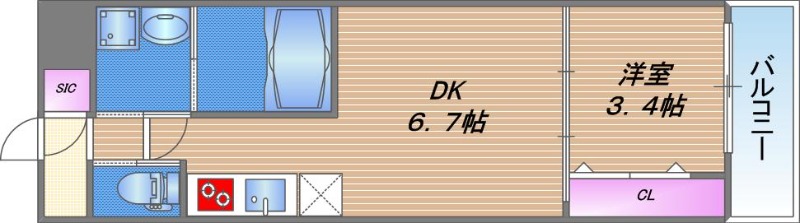 クローバー・グランデ今里の間取り