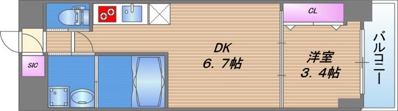 クローバー・グランデ今里の間取り