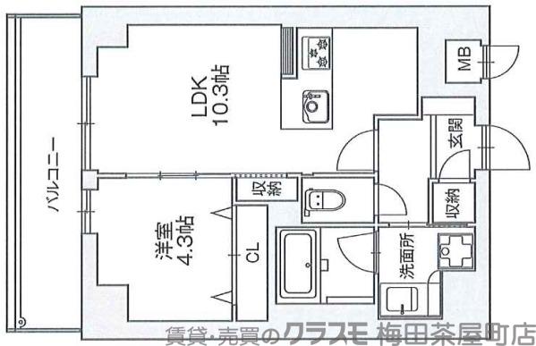 テラスレジデンス新大阪の間取り