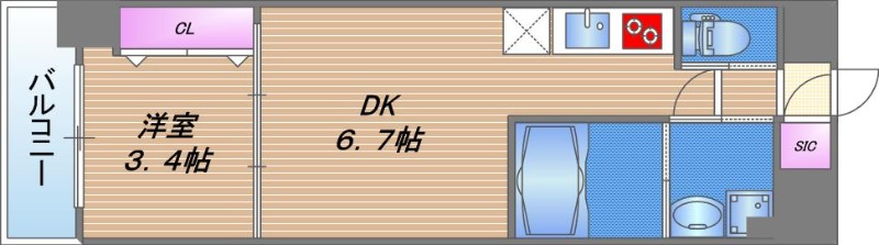 クローバー・グランデ今里の間取り