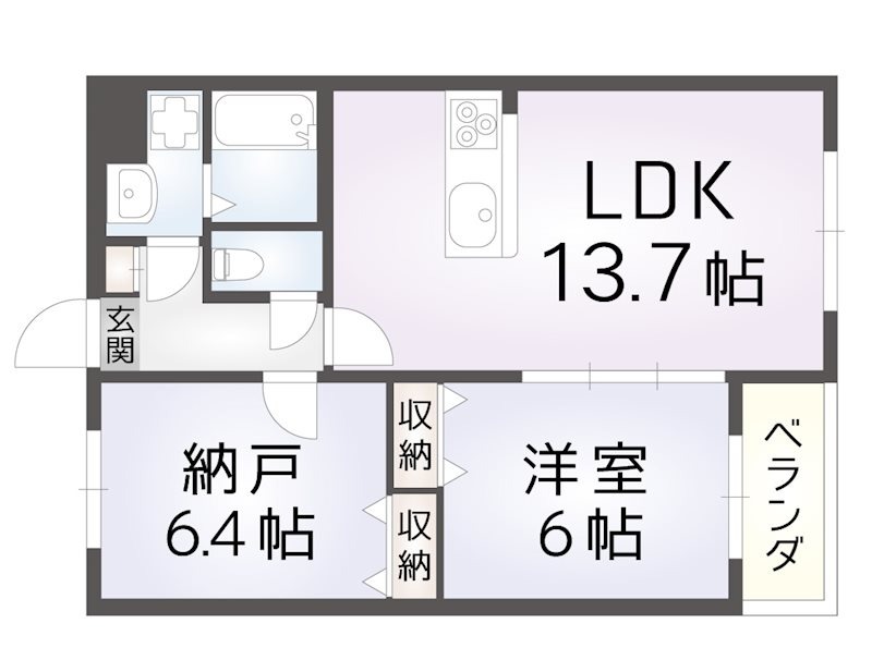山田大吉見町の完工年月(2024年2月)築の賃貸マンションの間取り