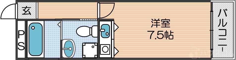 アバンサール遠里小野の間取り