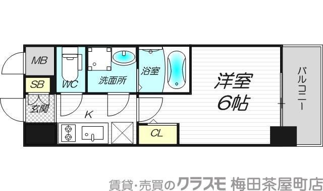 エスリード新大阪ザ・プレミアEASTの間取り