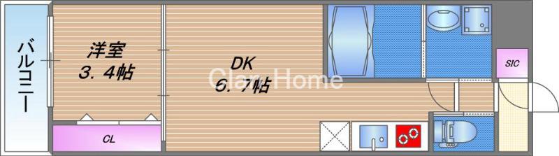 クローバー・グランデ今里の間取り