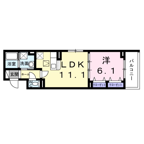 大池の完工年月(2026年1月)築の賃貸アパートの間取り