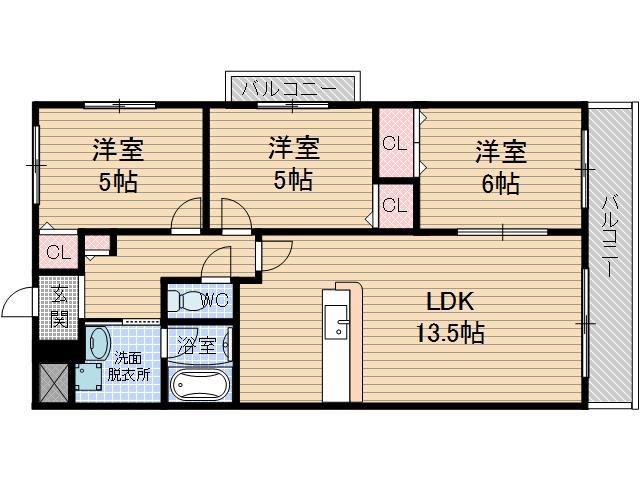 フィオーレつじの間取り