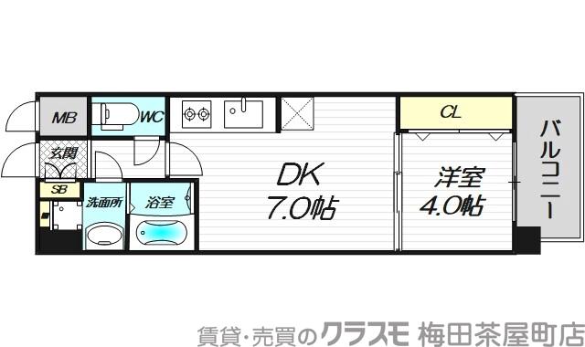 セイワパレス京町堀の間取り
