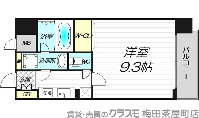 セイワパレス京町堀の間取り