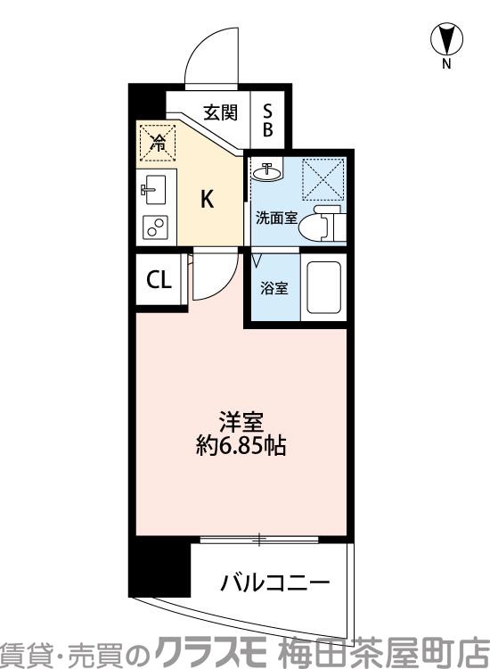 江坂町の完工年月(2019年6月)築の賃貸マンションの間取り