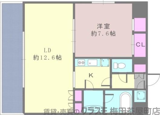 レジディア江坂の間取り