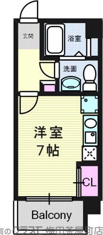ドゥーエ江坂Ⅰの間取り