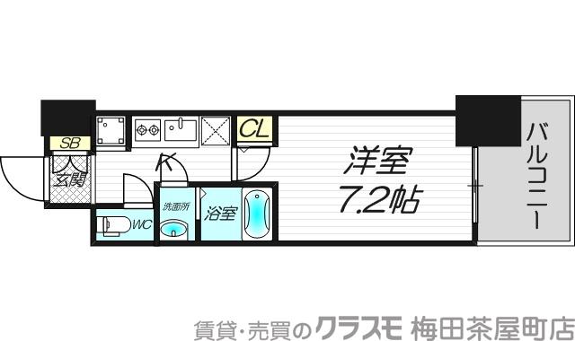 スペーシア江坂広芝町の間取り