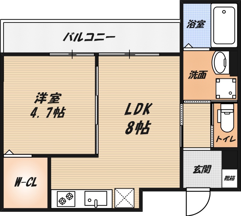 仮称)高槻市赤大路共同住宅の間取り